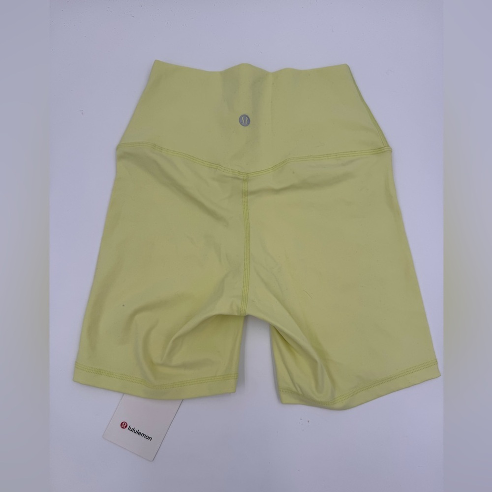 Lululemon Neon Yellow High-Waisted Shorts - Picture 3 of 5